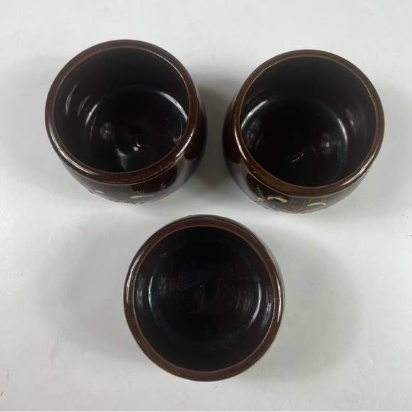 Vintage Hand painted Japanese Glazed Cups - Set of 3 - Picture 7 of 9